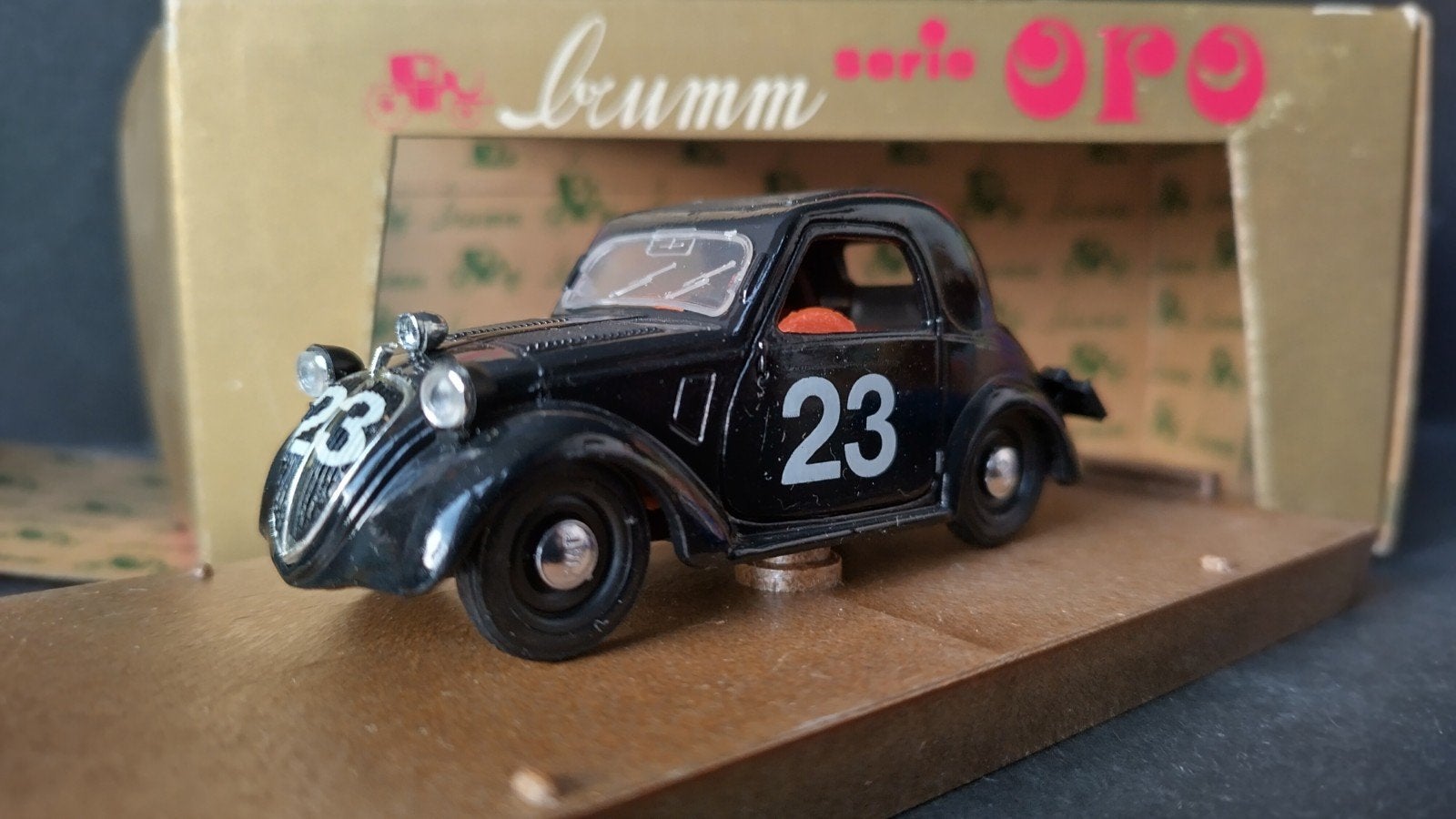 Fiat 500 Topolino Mille Miglia 1:43 Brumm Pol, Overige merken, Auto, Verzenden, .