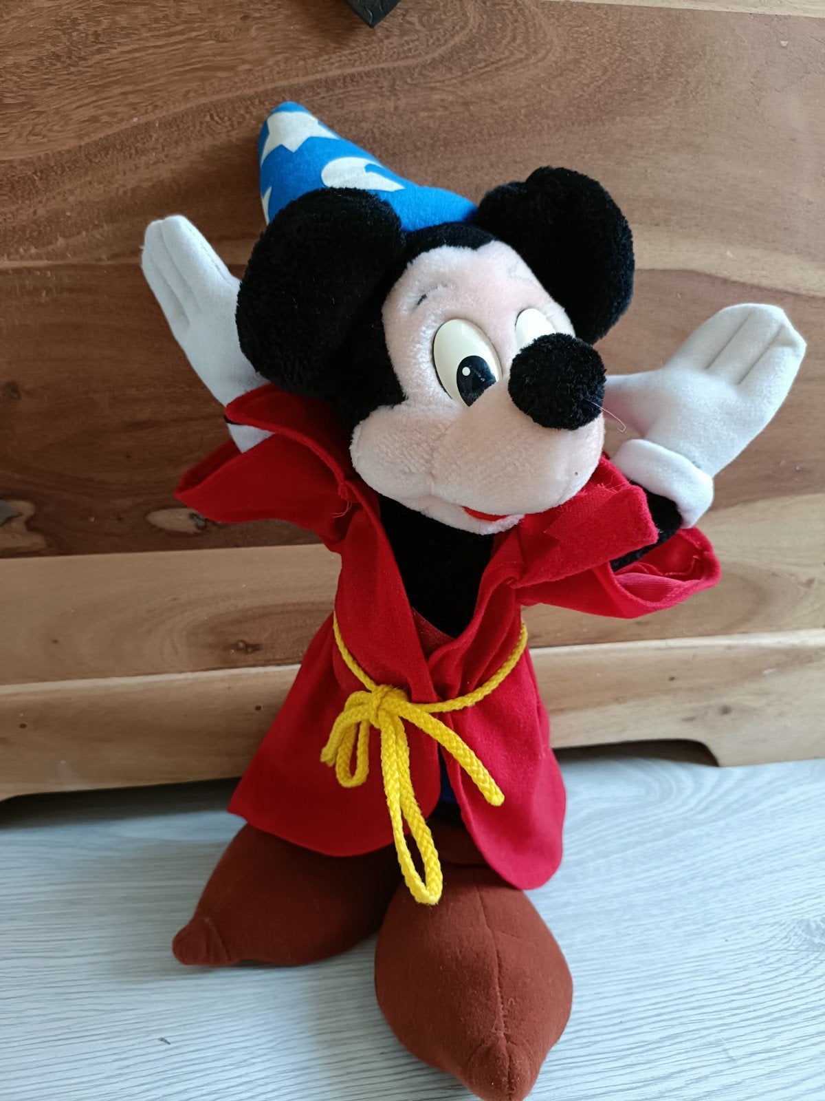 Vintage Euro Disney Mickey Mouse Tovenaar Knuffel, Muis, Disney, Ophalen of Verzenden, Middelgroot (20 tot 80 cm)