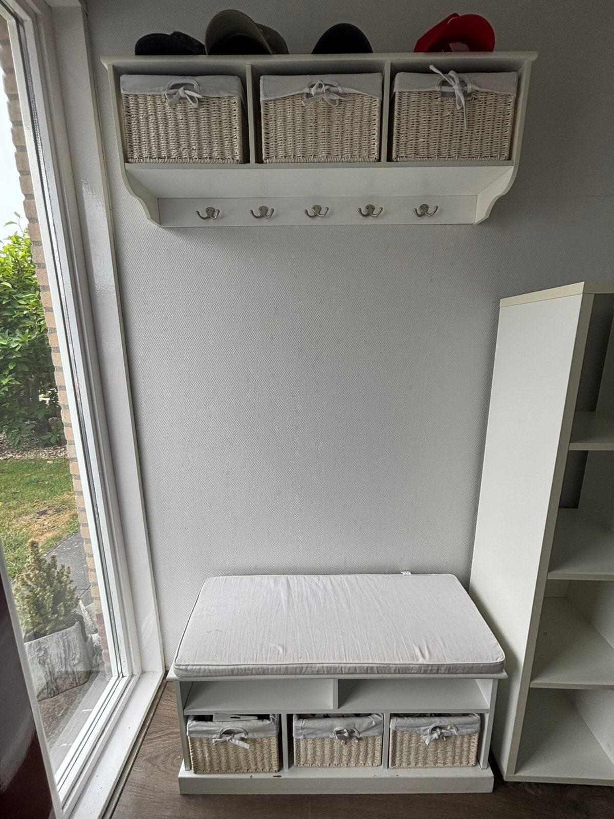 Kapstok set met bankje met mandjes, Ophalen, Zo goed als nieuw, Minder dan 150 cm, Minder dan 100 cm