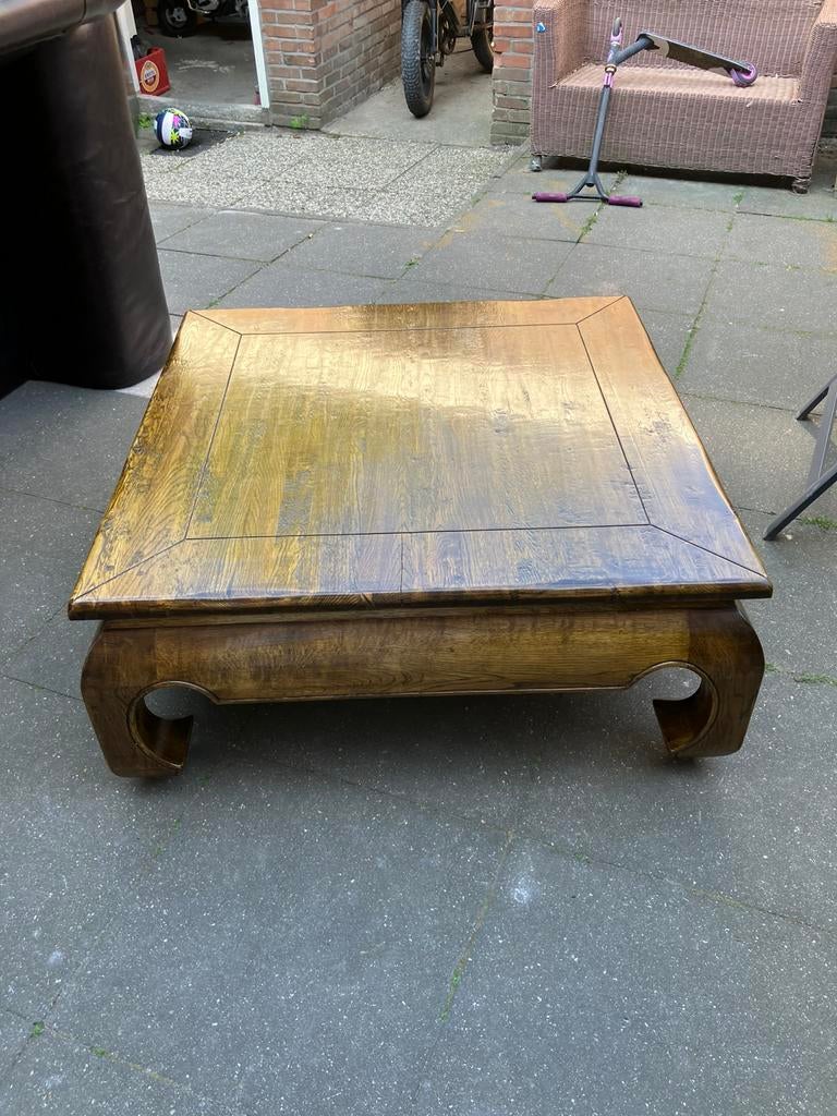 Opium tafel in goede staat 95cm bij 95cm, 100 liter of meer, Ophalen of Verzenden, Zo goed als nieuw, Transportkar