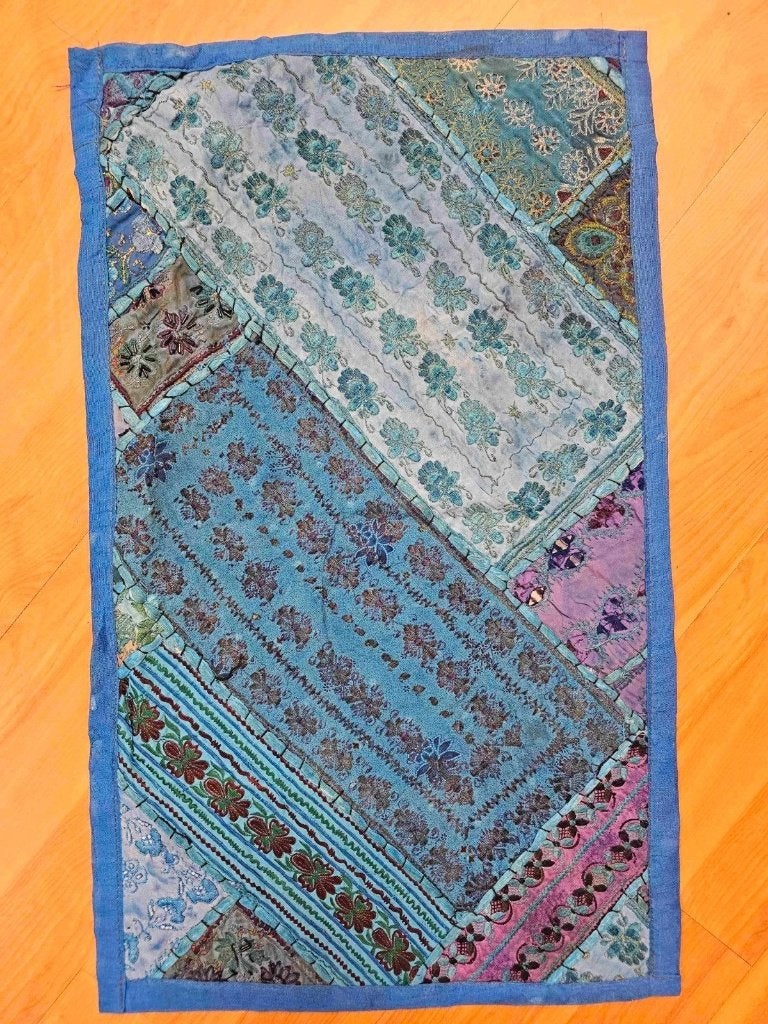 Patchwork kussen 68/42 cm, Paars, Vierkant, Djt@dejuistetoon.eu, Ophalen of Verzenden