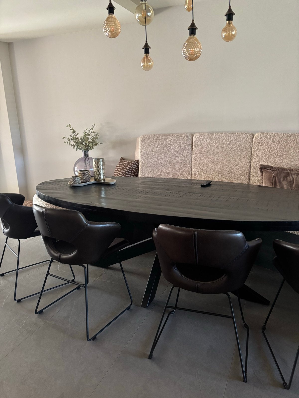 Eettafel met 6 stoelen, Huis en Inrichting, Ophalen, Gebruikt, Vijf personen of meer, Ovaal