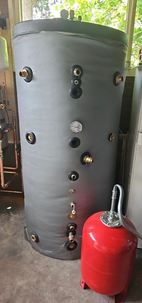 OEG zonneboiler met 500 L vat en panelen compleet, Ophalen, Hoog rendement (Hr), Overige typen, Zo goed als nieuw