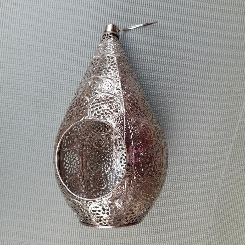 Peervormige tafellantaarn - Marokaanse style, Tuin en Terras, Tuinmeubel-accessoires, Zo goed als nieuw, Ophalen