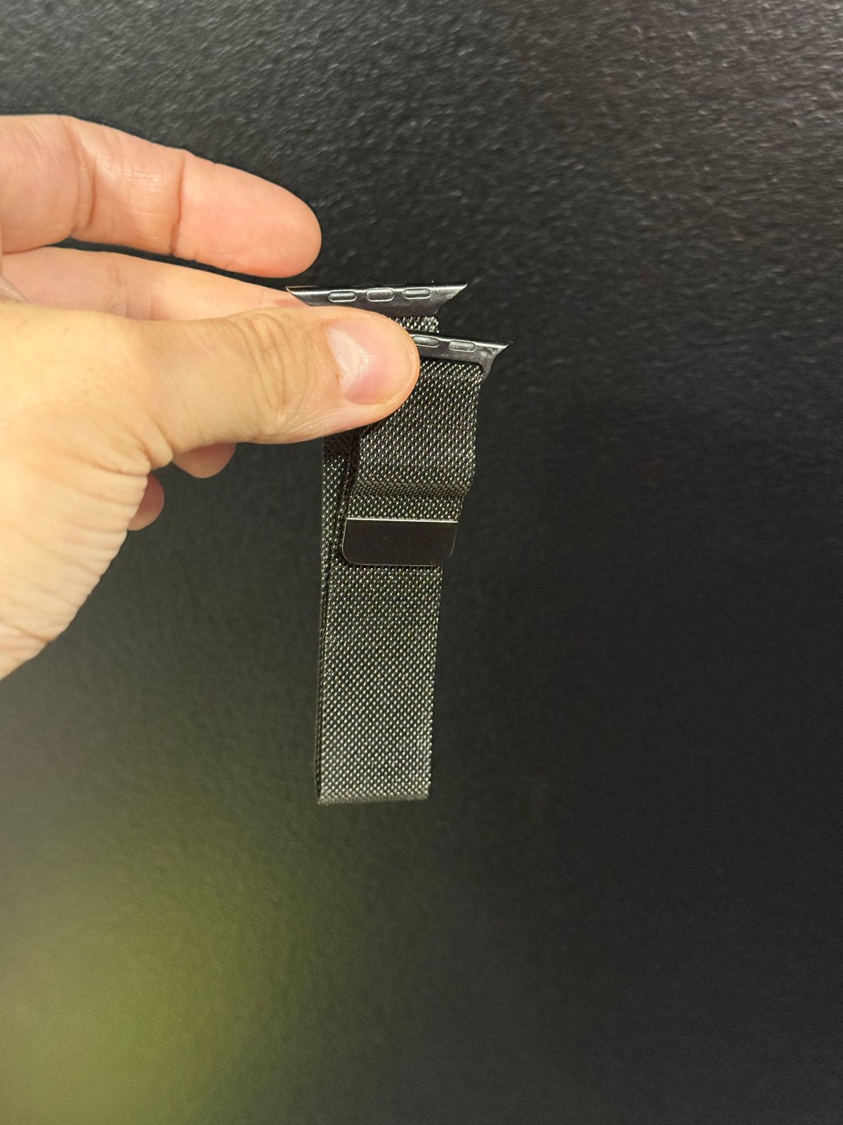 Stijlvolle Milanese Loop bandje voor Apple Watch, Ophalen of Verzenden, Zo goed als nieuw, Zwart, IOS