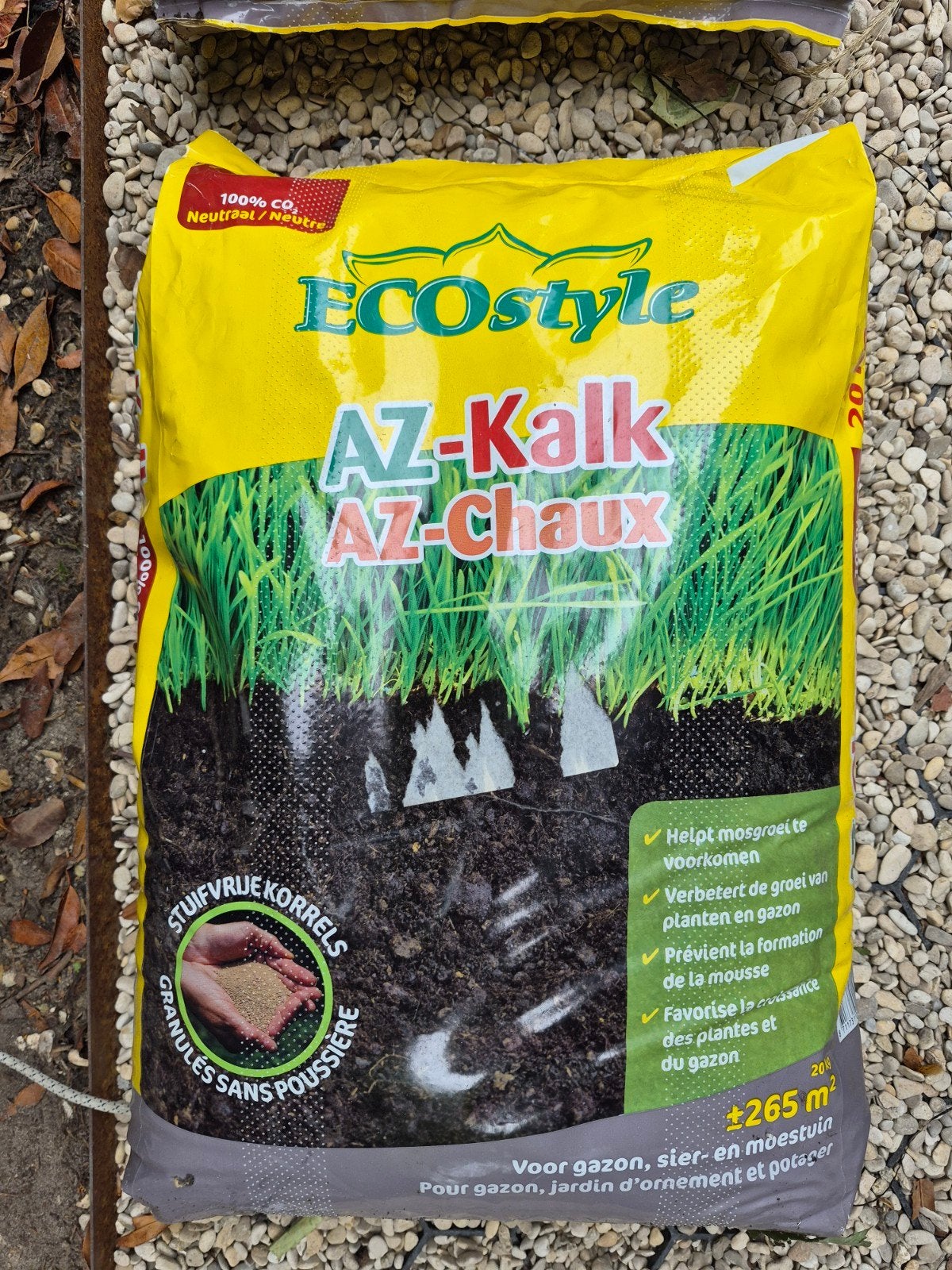 ECOstyle AZ-Kalk 2x20kg - Stuifvrije kalk voor gazon, Ophalen, Nieuw