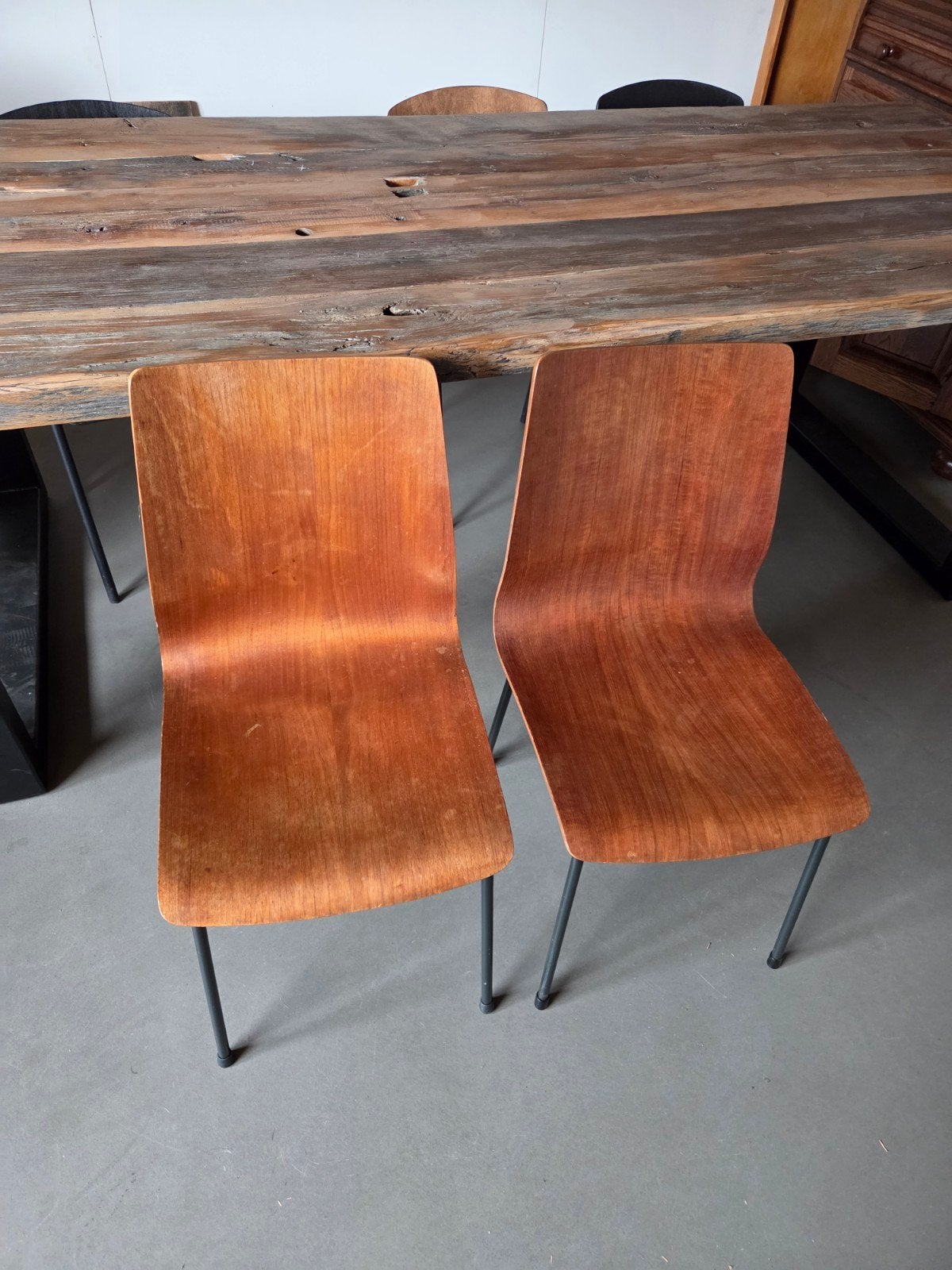 Vintage Set van 2 Auping Friso Kramer stoelen, Ophalen, Gebruikt, Twee, Hout