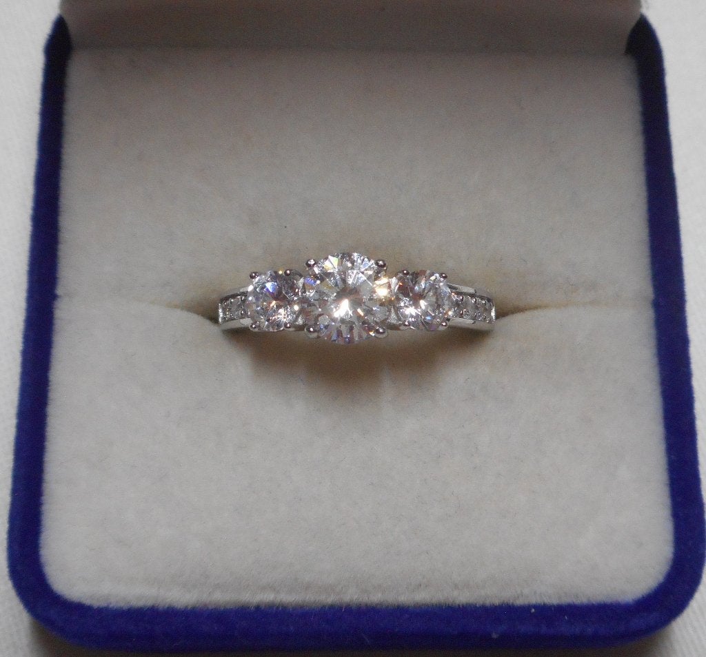 Zilveren Ti Sento ring met heldere stenen maat 16.5 nr.242, Verzenden, Dame, Zilver, Zilver