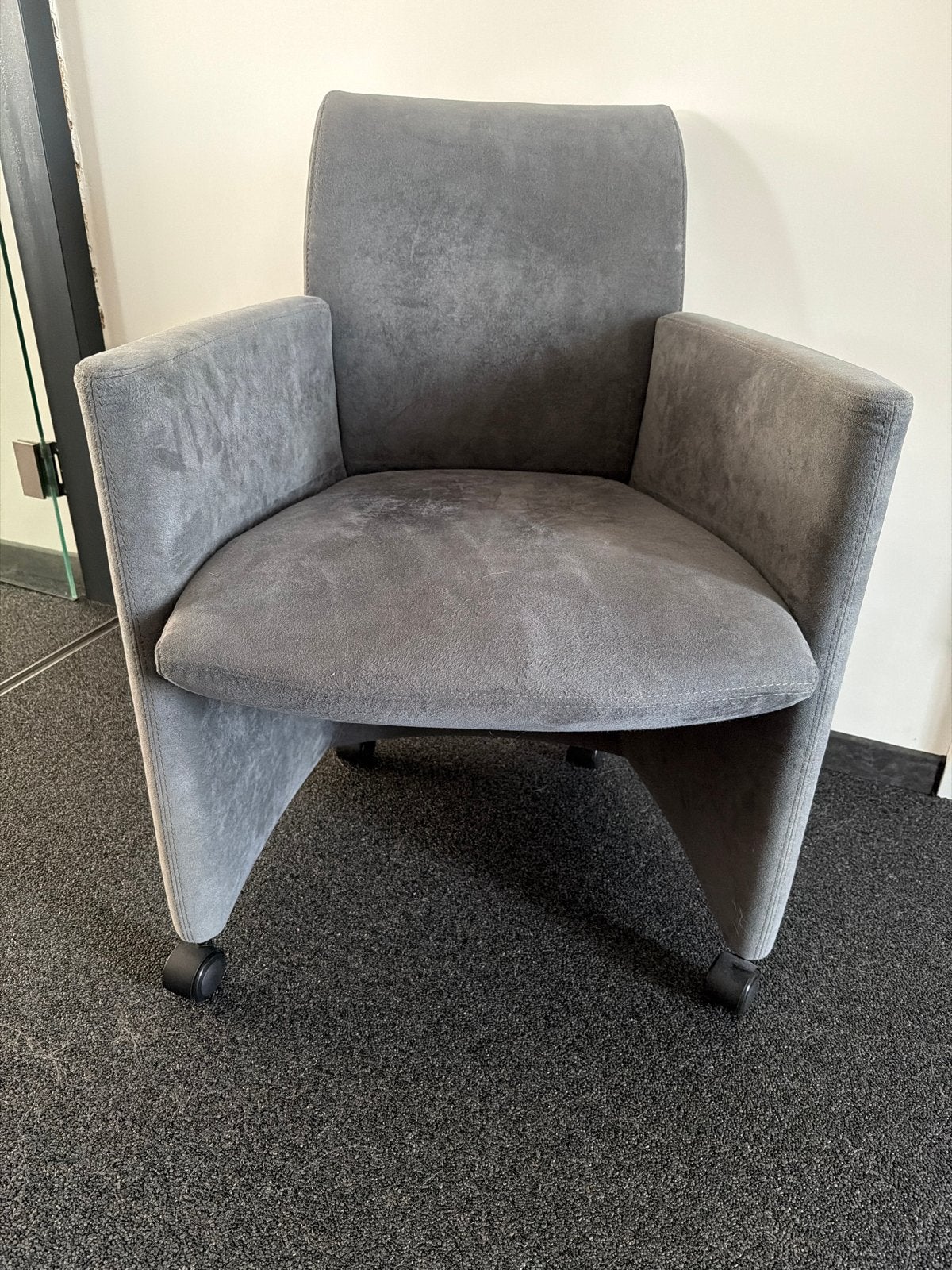 Leo Lux eetkamerstoelen van Alcantara stof, Ophalen, Gebruikt, Modern, Stof