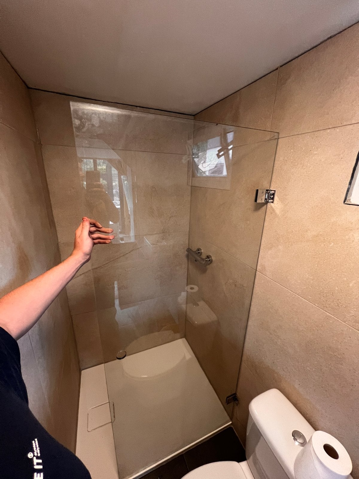 Glazen douchewand voor badkamer, Ophalen, Gebruikt, Glas, Douche