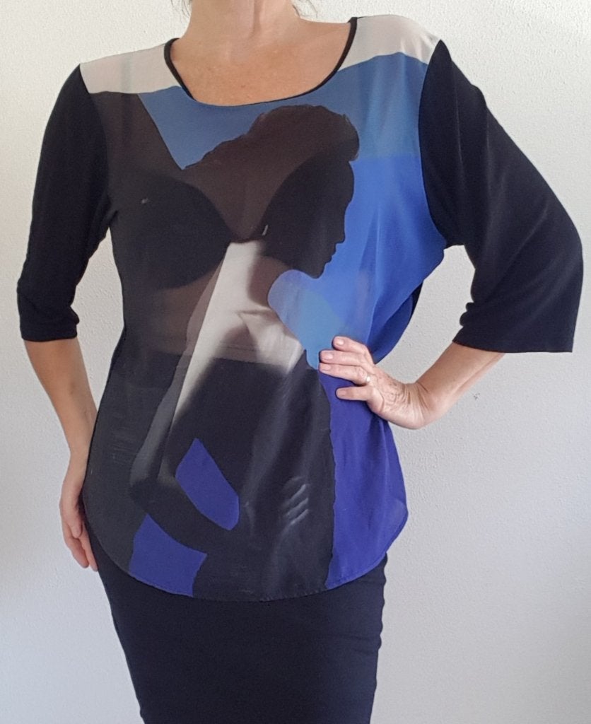 schitterende top xxl, Ophalen of Verzenden, Zo goed als nieuw, Maat 46/48 (XL) of groter, Lange mouw