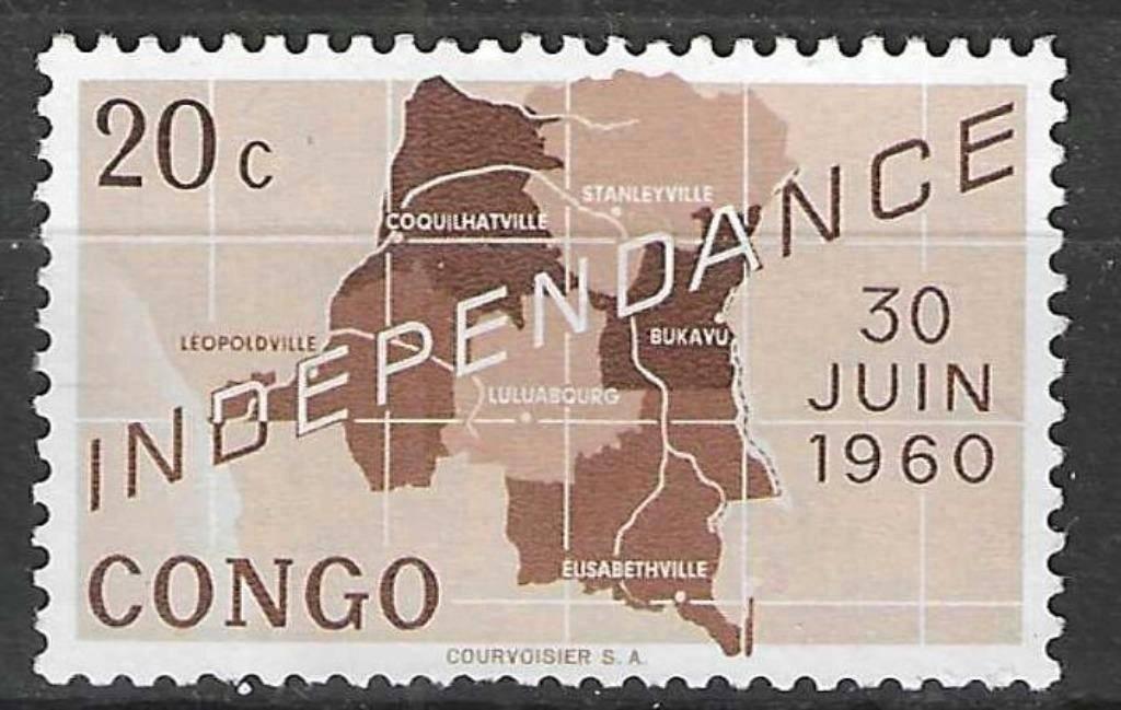 Belgisch Congo 1960 - Yvert 372 - Onafhankeijk (PF), Verzenden, Overige landen, Postfris