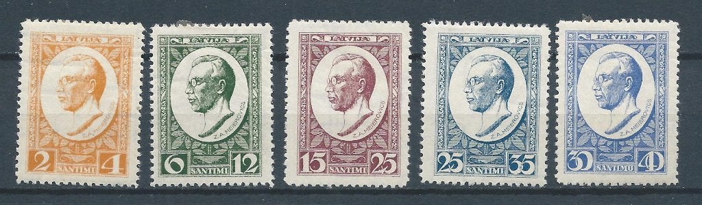 C692 Baltische staten  Letland – MiNr 144-148A (ongebruikt), Ophalen of Verzenden, Overige landen, Postfris