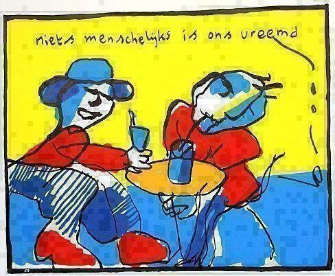 Herman Brood zeefdruk NIETS MENSCHELIJKS IS ONS VREEMD, Ophalen