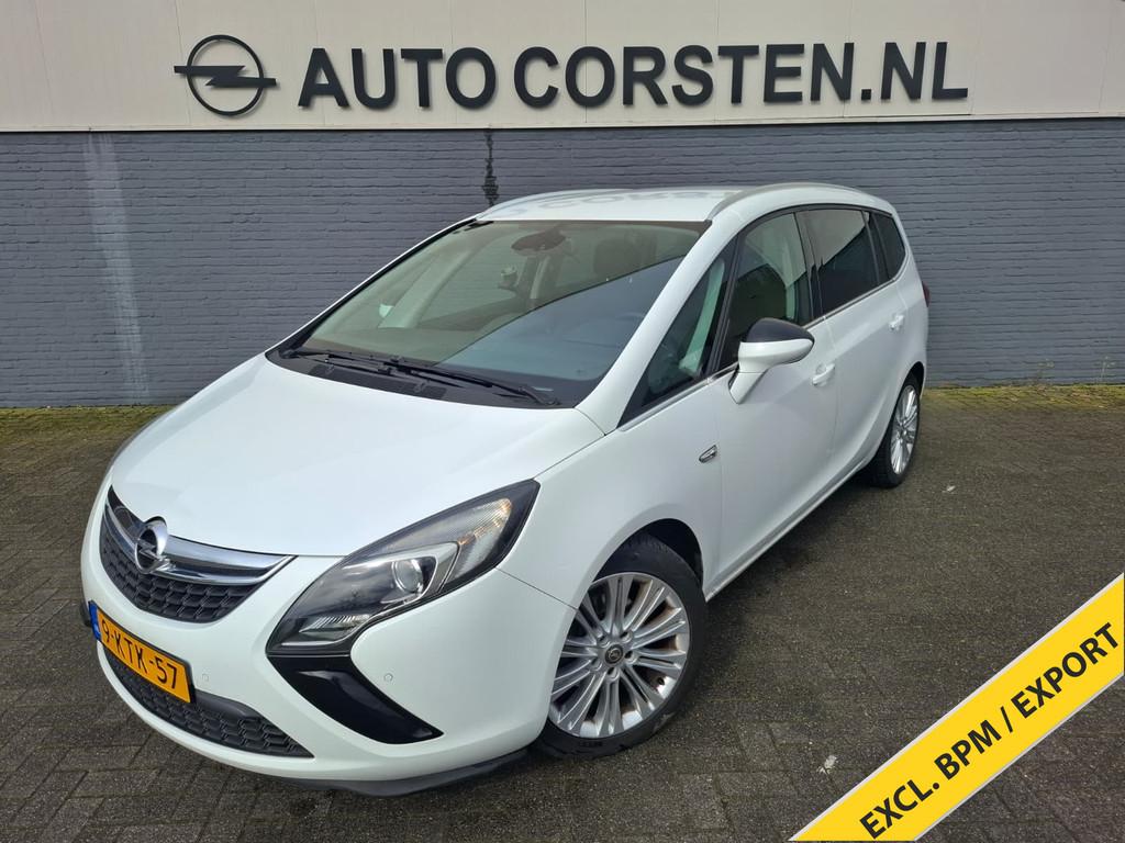 Opel Zafira Tourer 1.4T 120pk Navi Trekhaak Bluetooth Pdc Au, Auto's, Opel, Euro 5, Stof, Zwart, 4 cilinders