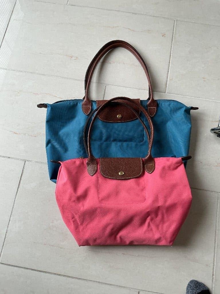 2 x Longchamps tassen, Sieraden, Tassen en Uiterlijk, Tassen | Damestassen, Ophalen, Gebruikt, Blauw, Handtas