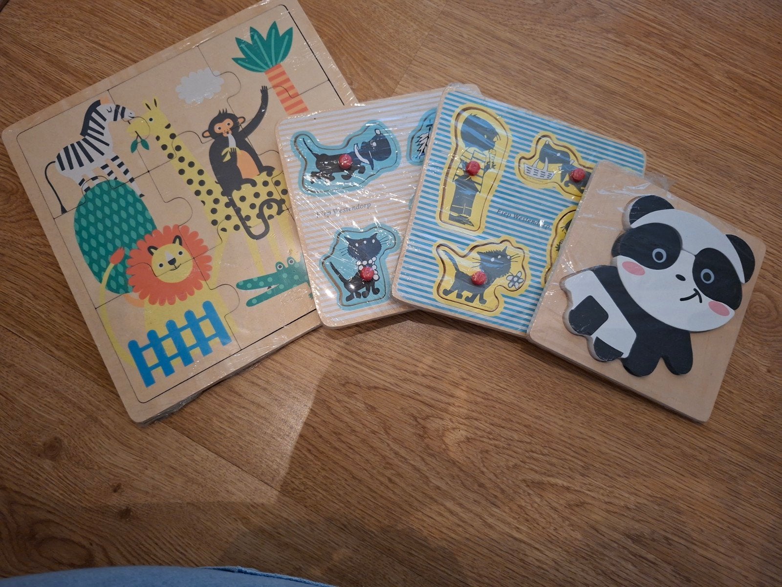 Leuke houten puzzels voor kinderen (4 stuks), Ophalen, 2 tot 4 jaar, Gebruikt, Van hout