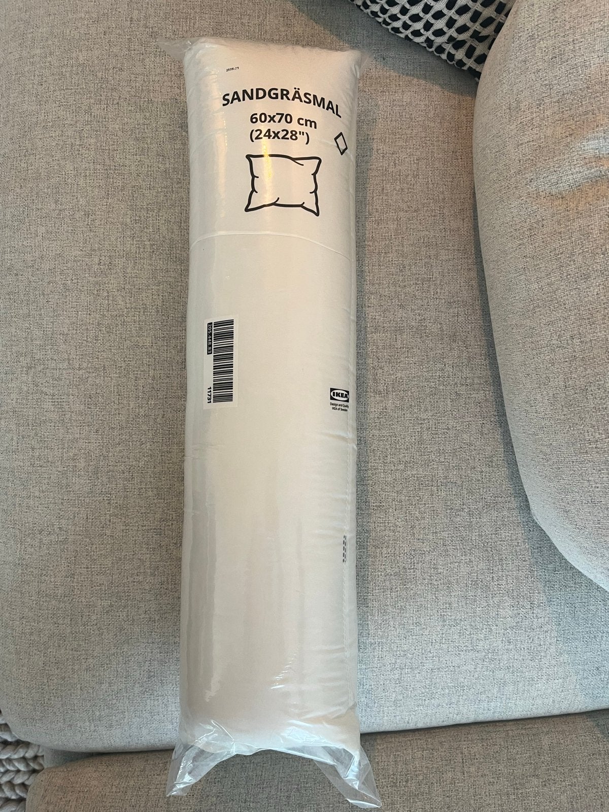 IKEA SANDGRÄSMAL Kussen 60x70 cm, Ophalen, Inclusief binnenkussen, Wit, IKEA
