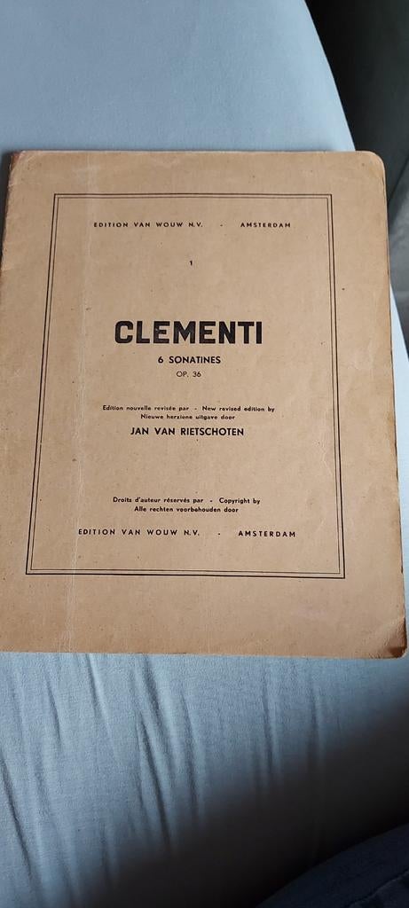 Clementi 6 Sonatines Op. 36 Pianomuziek Boek, Muziek en Instrumenten, Ophalen of Verzenden, Gebruikt, Klassiek, Keyboard