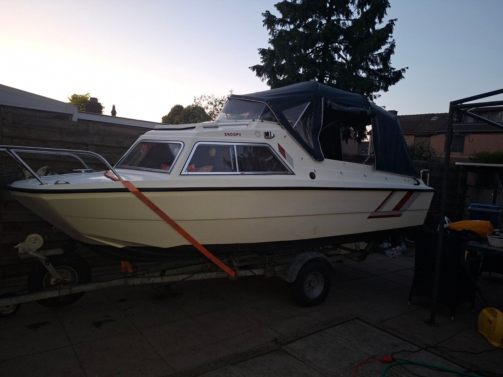Kajuitboot met Yamaha 15pk buitenboordmotor, Benzine, Overige merken, Gebruikt, Kajuitboot