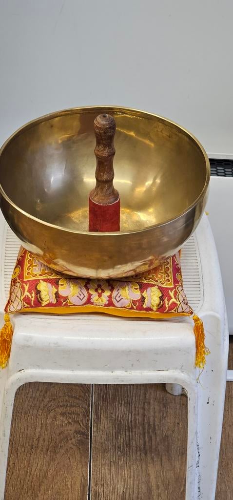 Handgemaakte klankschaal uit Nepal - 25cm, Ophalen of Verzenden