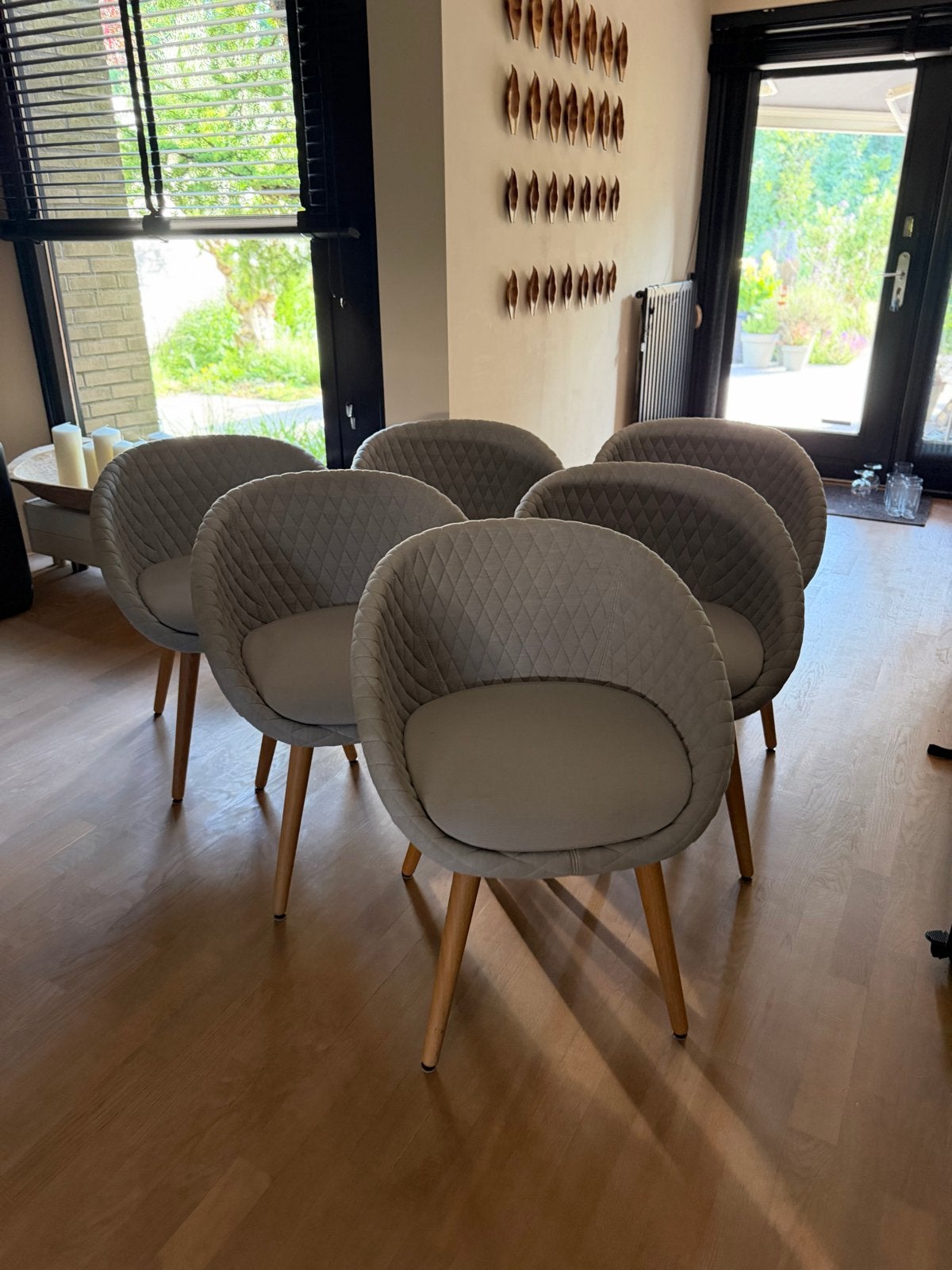 6 Bohdi Love stoelen van Moooi, design Marcel Wanders, Huis en Inrichting, Ophalen, Gebruikt, Vijf, Zes of meer stoelen, Stof