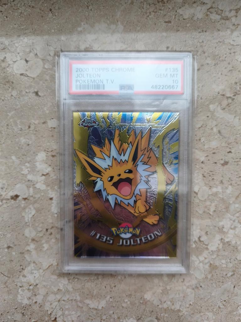 Unieke pokemon topps chrome jolteon (pop 84), Ophalen of Verzenden, Zo goed als nieuw