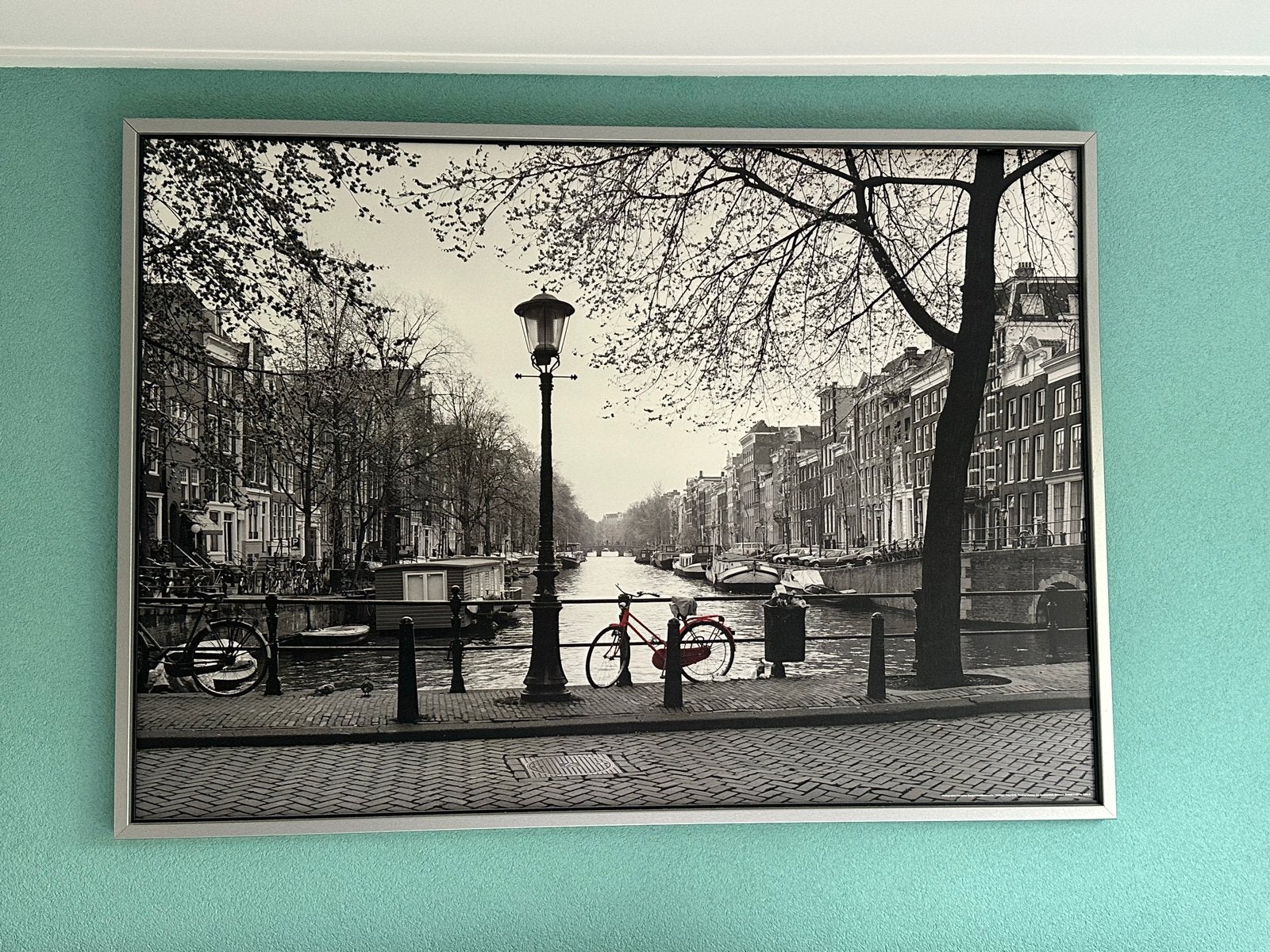 Groot formaat Amsterdam foto schilderij - 140,5 x 100,5 cm, Ophalen, Foto, Fotografie, Ingelijst