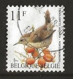 Belgie 20, winterkoninkje voor John*, Verzenden, Gestempeld
