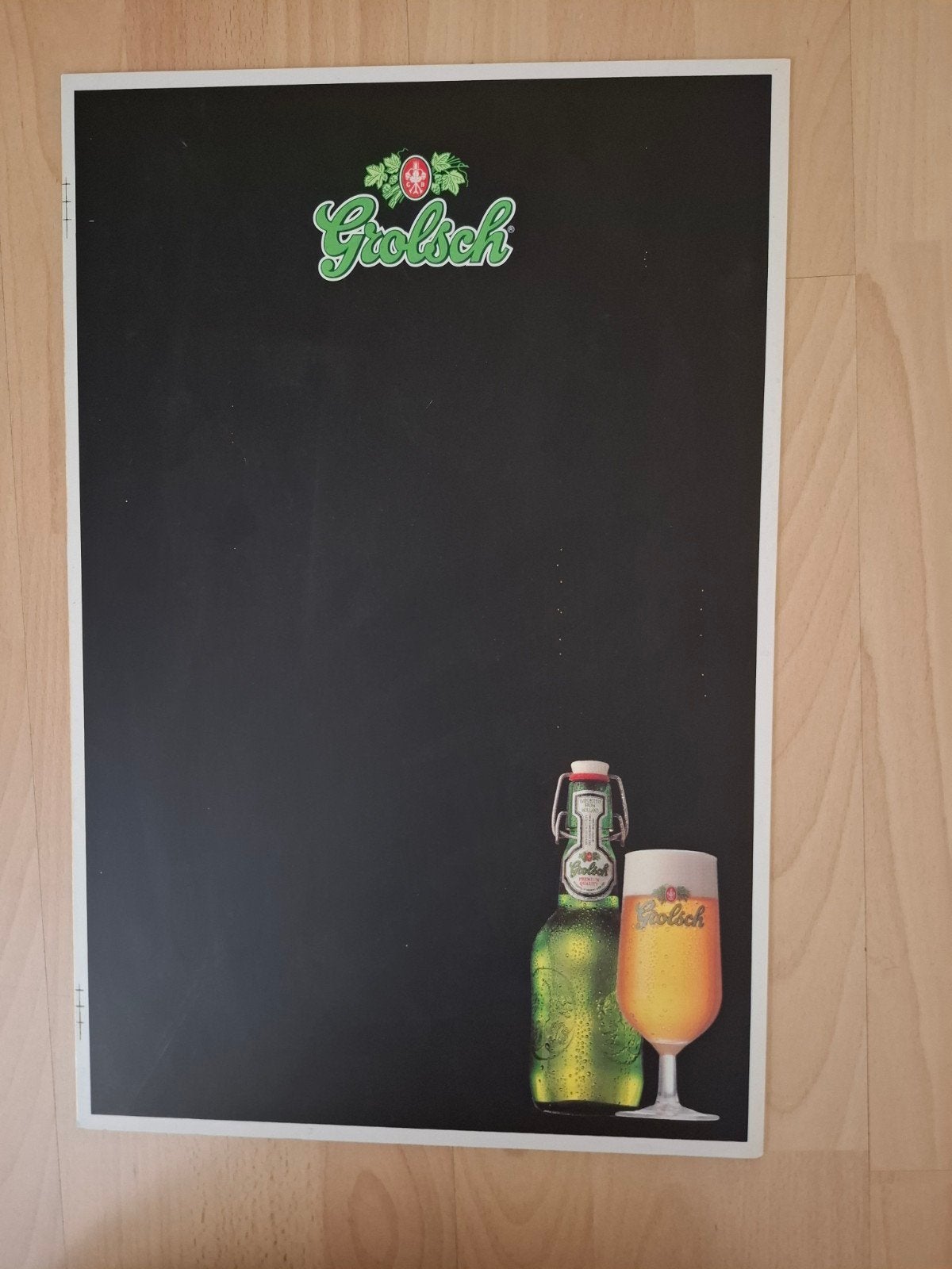 Grolsch bord, Ophalen of Verzenden, Zo goed als nieuw, Reclamebord, Plaat of Schild, Grolsch