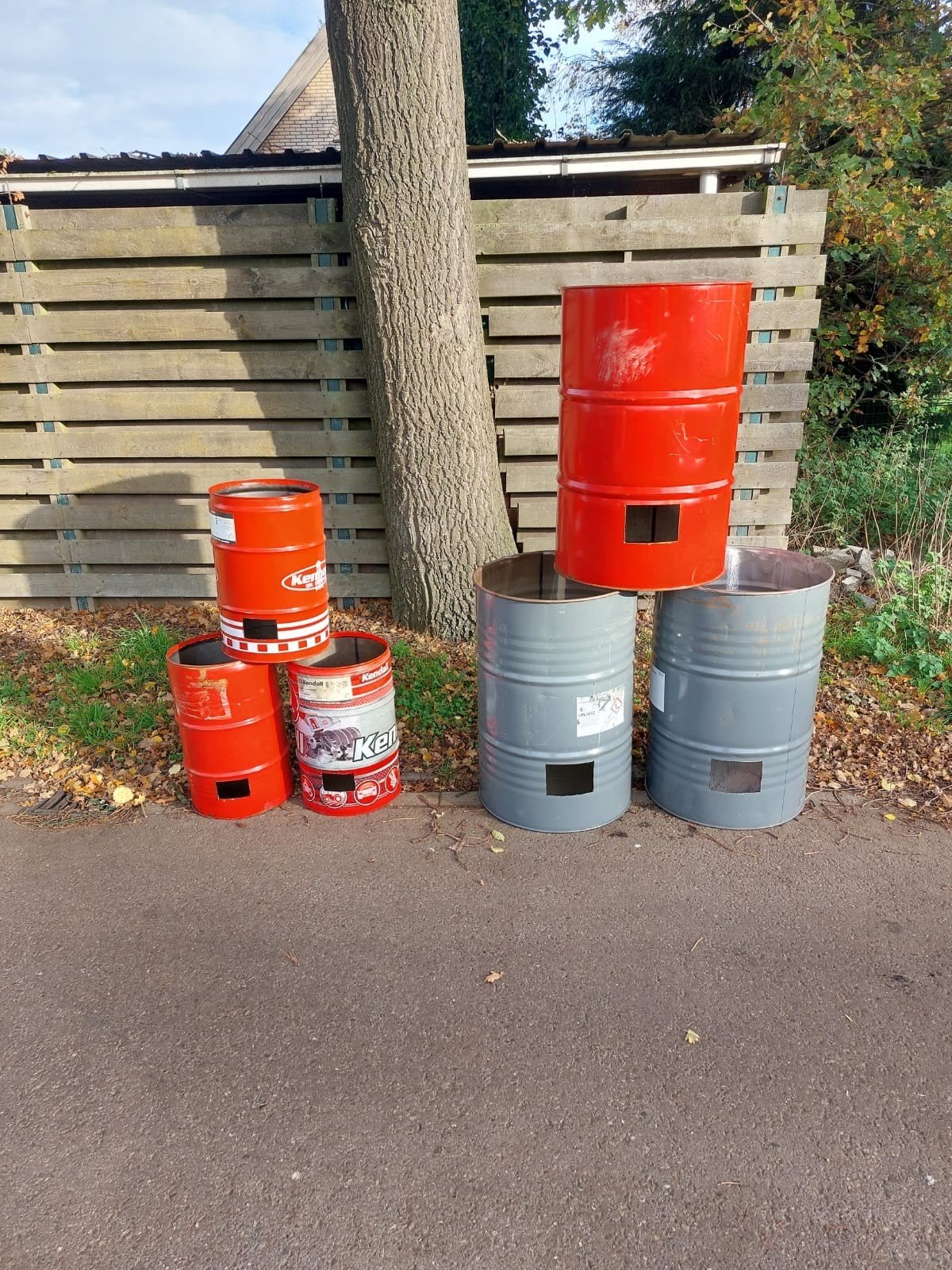 brandton vuurton olievat oliedrum stookvat, Tuin en Terras, Vuurkorven, Ophalen