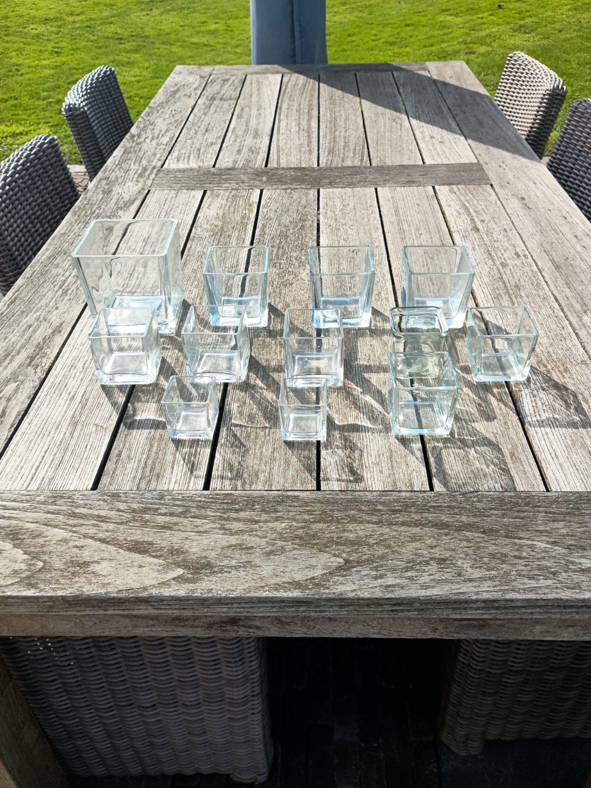 Glazen vaasjes - alles in 1 koop, Ophalen, Zo goed als nieuw, Glas