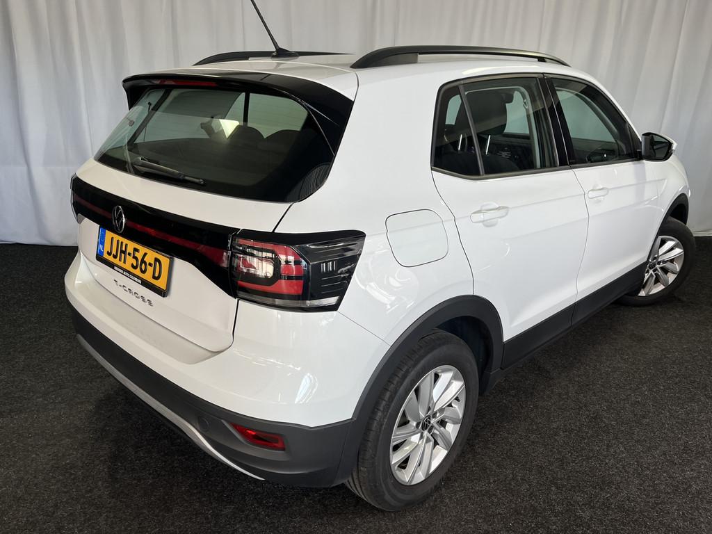 Volkswagen T-Cross 1.0 TSI Life 1E EIGN/CRUISE/AIRCO/STOELVE, Gebruikt, Met garantie (alle), 620 kg, Wit
