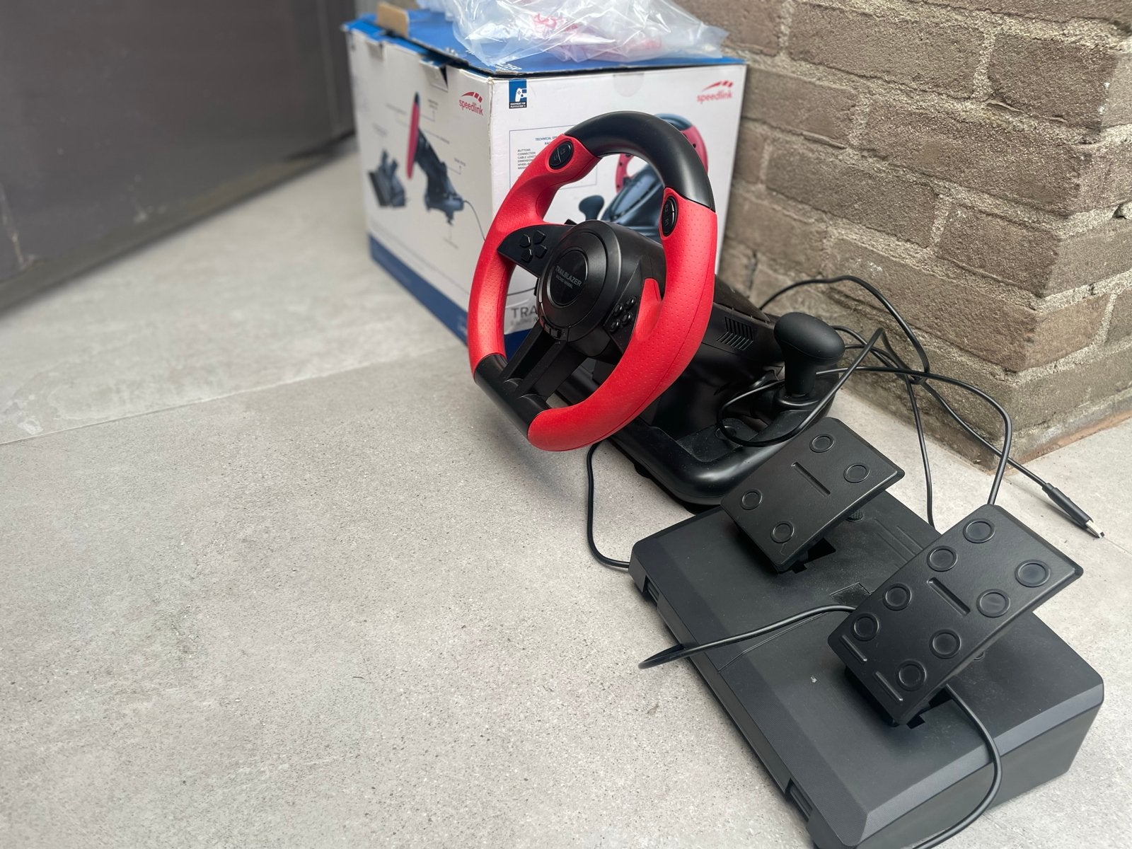 Speedlink Trailblazer Racing Wheel met pedalen, Speedlink, Racestuur, Verzenden, Force feedback