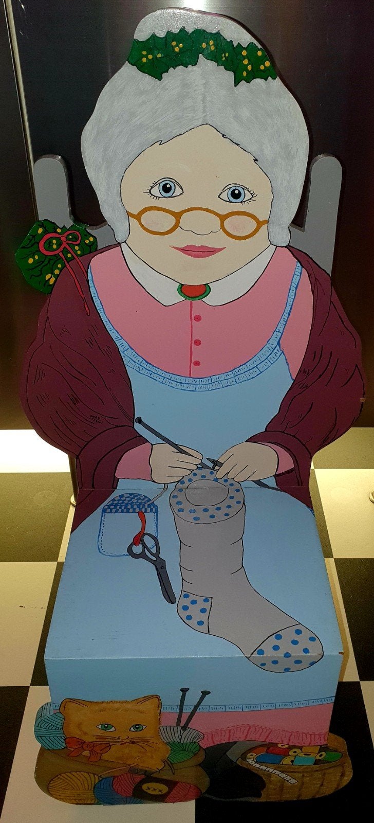 Kerst Santa Claus Stoeltje mevrouw santa, Diversen, Ophalen, Zo goed als nieuw