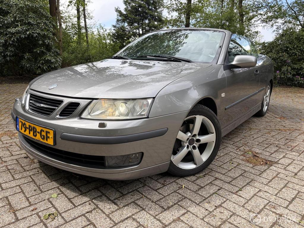 Saab 9-3 Cabrio 2.0t Vector, Leer, Nav. Nw Apk..!, Voorwielaandrijving, 1998 cc, Zwart, 4 cilinders