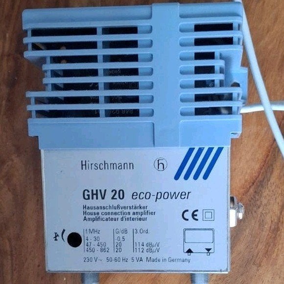 Hirschmann GHV 20 eco-power huisversterker, Ophalen of Verzenden, Minder dan 60 watt, Overige merken