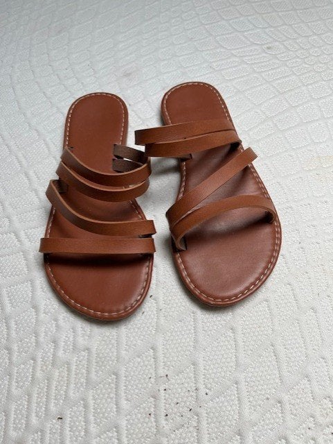 Leren  dames slippers, Slippers, Bruin, Ophalen of Verzenden, Gedragen