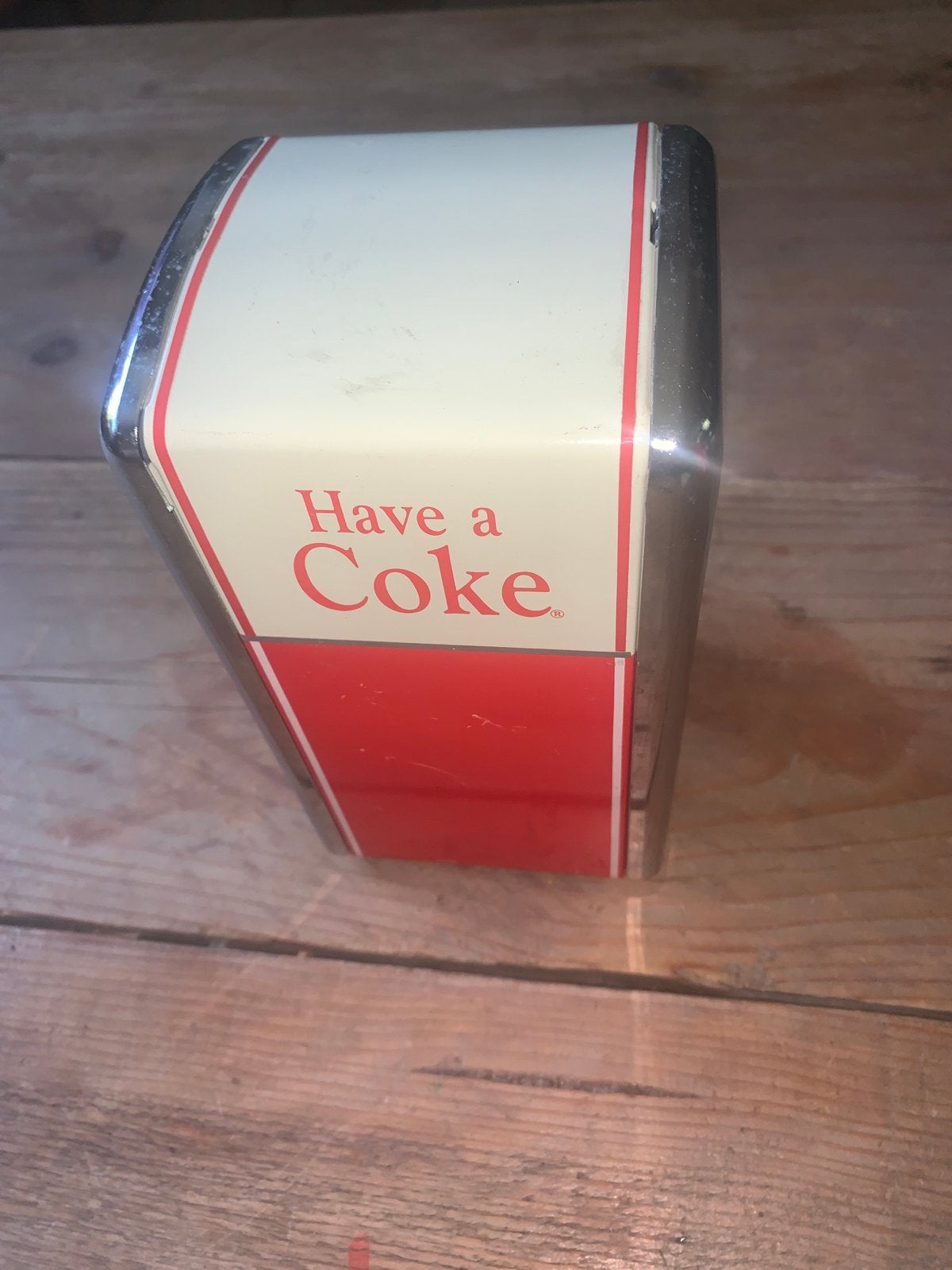 Vintage Coca-Cola servetdispenser - Have a Coke (1992), Ophalen of Verzenden, Gebruikt, Gebruiksvoorwerp