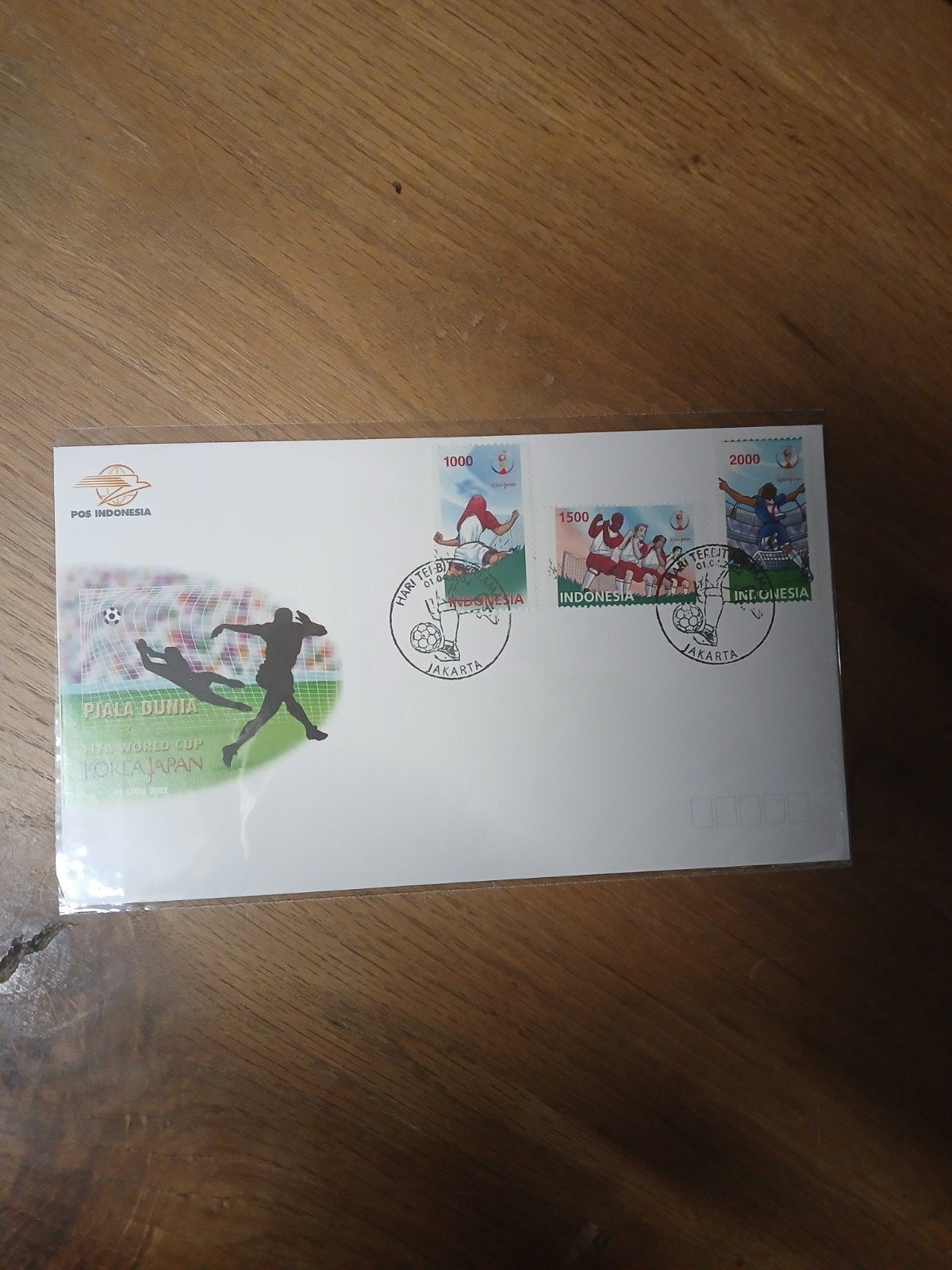 FIFA Wereldbeker Korea Japan 2002 Postzegelset Indonesië, Postzegels en Munten, Ophalen of Verzenden, Postfris, Zuidoost-Azië