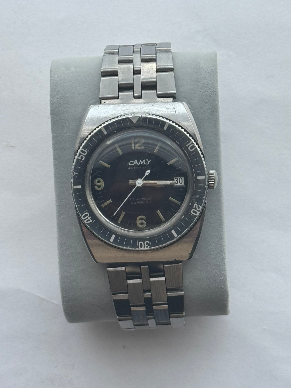 Vintage CAMY Automatic 25Jewels–Swiss Ma–Duikerstijl–Werkend, Ophalen of Verzenden, Staal, Overige merken, 1960 of later