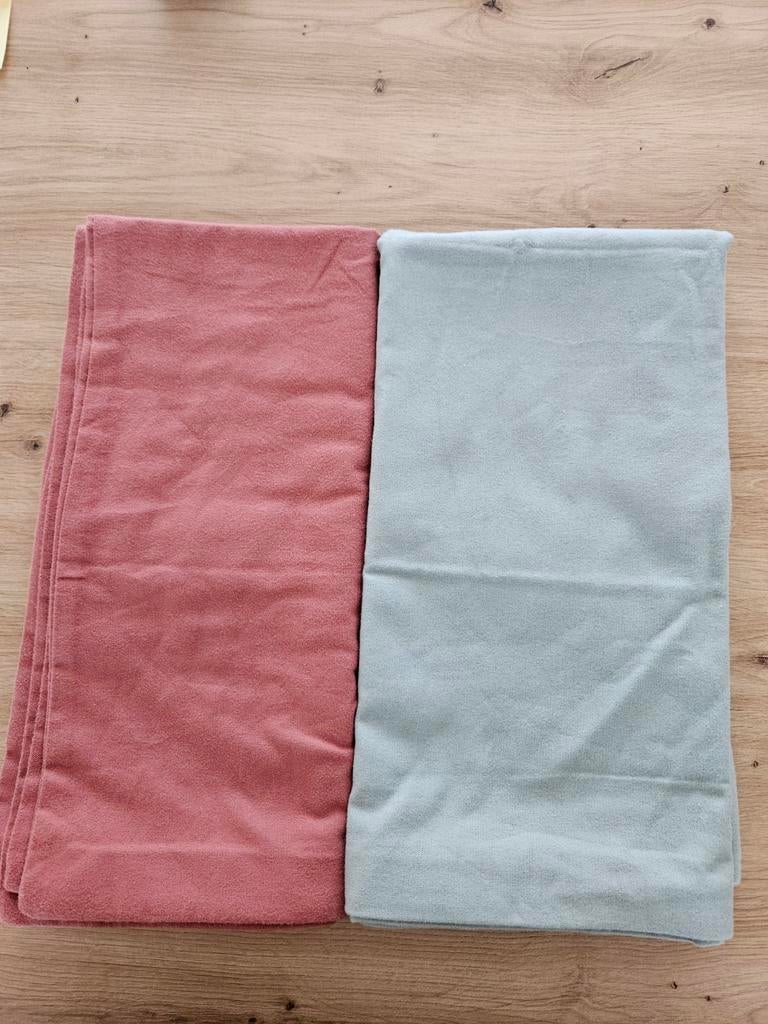 Kussenslopen 80x80 - Roze en Lichtblauw (100% Katoen), Huis en Inrichting, Woonaccessoires | Kussens, Ophalen of Verzenden, Nieuw