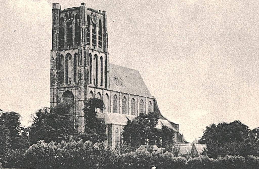 946571 Brielle St Catharinakerk ZH 1911 Gelopen mt postzegel, Ophalen of Verzenden, Voor 1920, Gelopen, Zuid-Holland