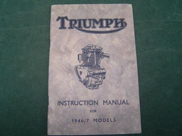 Triumph 1946 / 47  models instruction manual 5T T100 3T T85, Ophalen of Verzenden, Triumph