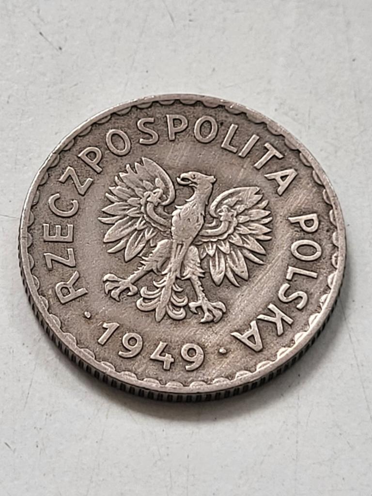 1 Złoty munt Polen 1949, Postzegels en Munten, Munten | Europa | Niet-Euromunten, Losse munt, Polen, Ophalen of Verzenden