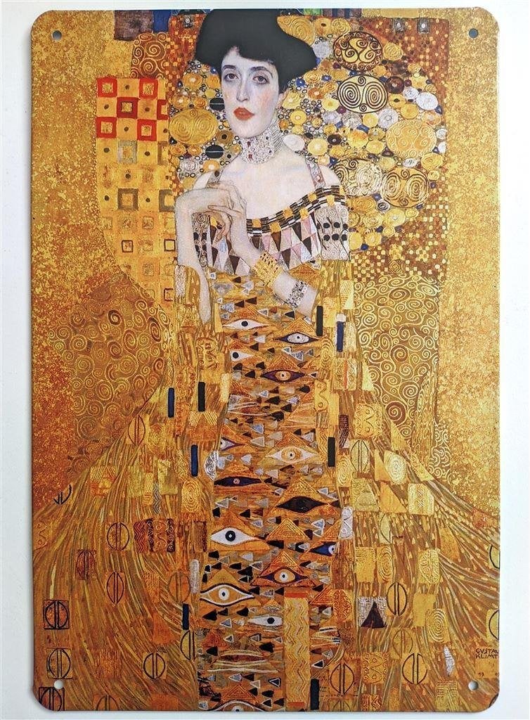Gustav Klimt Kunst Metalen Wandbord Poster jugendstil, Verzenden, Nieuw