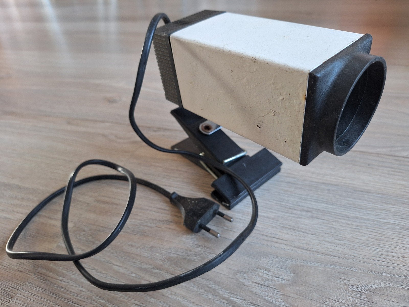 Stoere Vintage Klemspot - Weslight – Space Age Jaren '70, Huis en Inrichting, Ophalen of Verzenden, Gebruikt, E14 (klein)