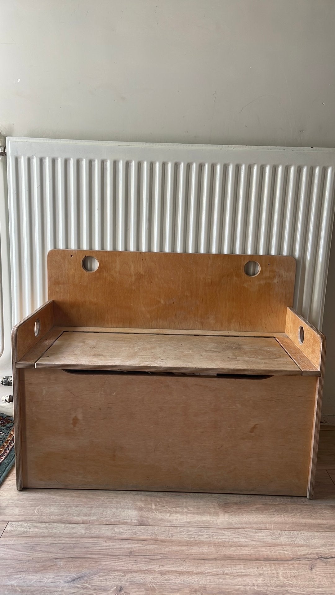 Vintage klepbankje, Huis en Inrichting, Ophalen, Zo goed als nieuw, 50 tot 75 cm