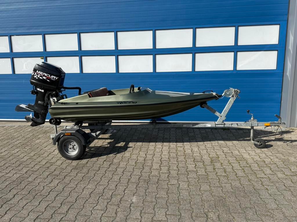 Groene Spitfire met Mercury 40 PK – compleet & uniek!, Ophalen, Zo goed als nieuw