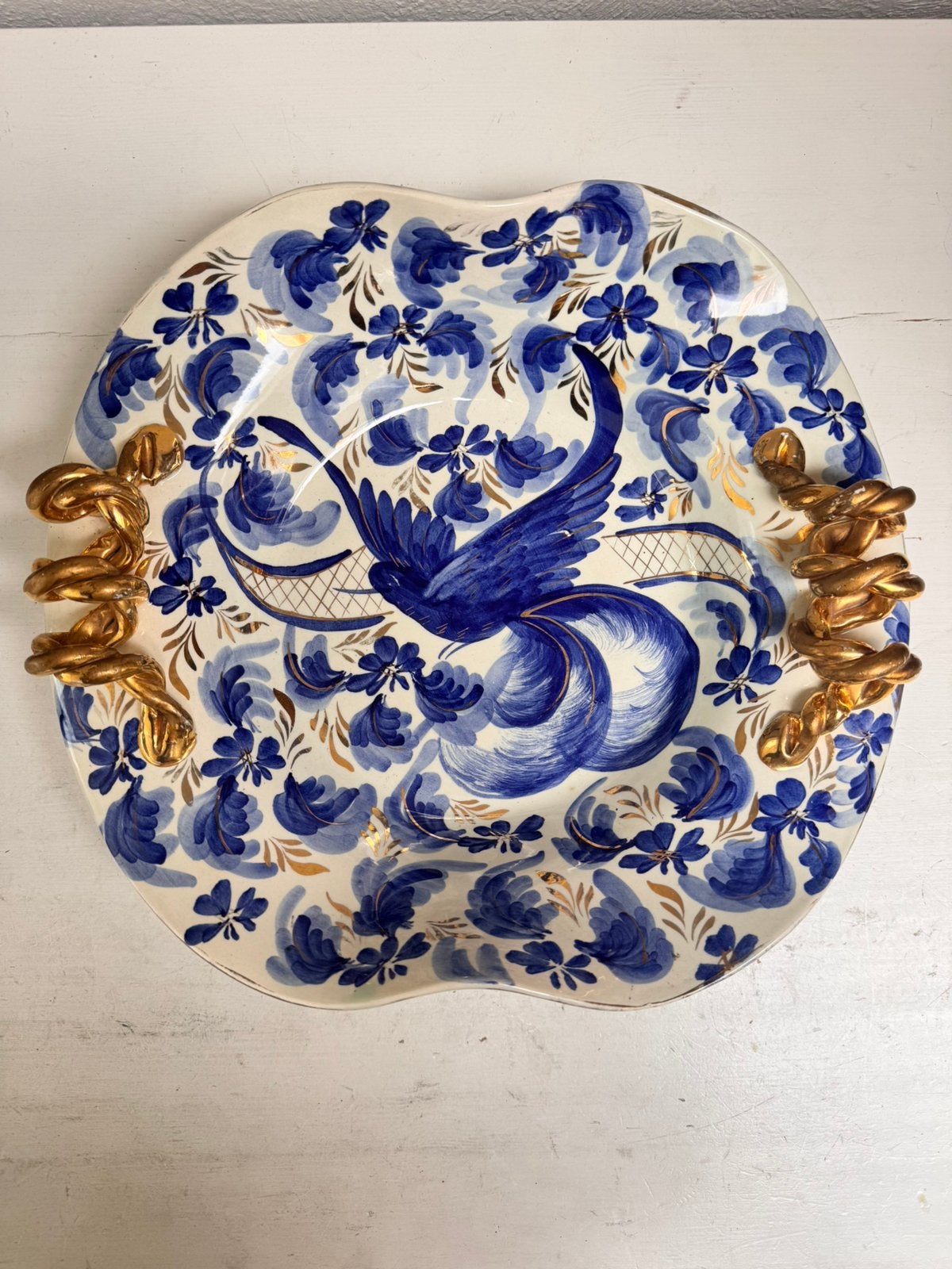 Vintage schaal, wandbord van Bequet, Antiek en Kunst, Ophalen of Verzenden